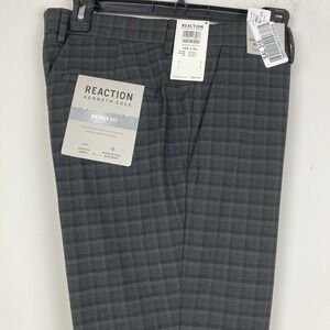 Kenneth Cole Reaction Men's Pants Gabardine Skinny/Extra-Slim‎ Fit Stretch 32x30